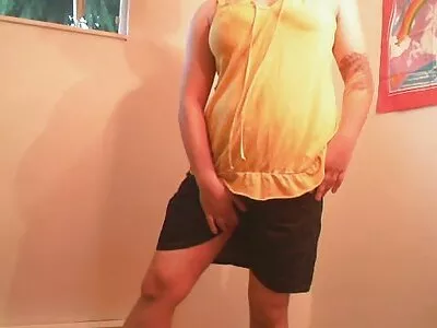 Busty brunette is fishnet on her knee and fucked hard